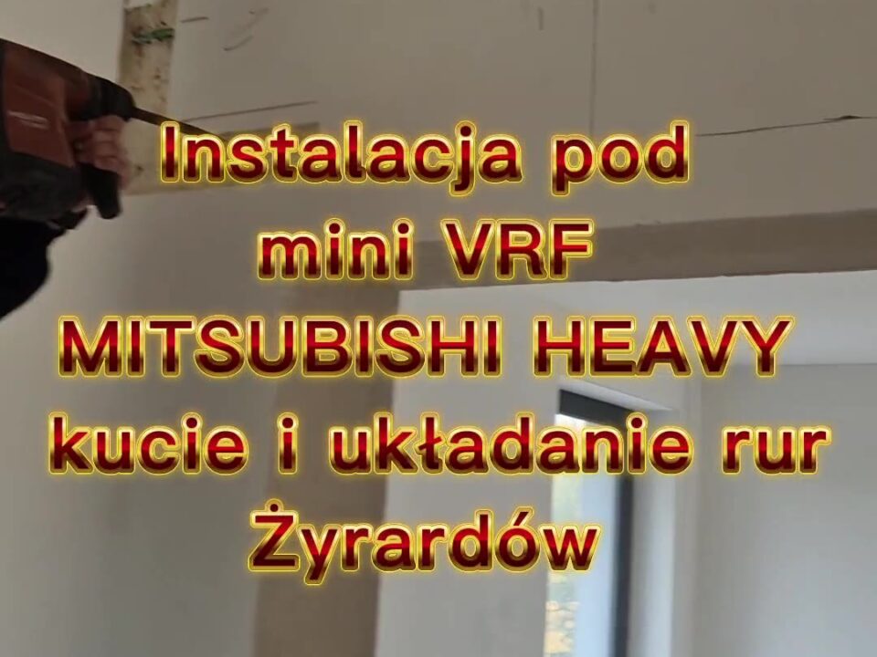 Kucie bruzd pod instalację mini VRF Mitsubishi Heavy w domu jednorodzinnym w Żyrardowie – Klima-Premium