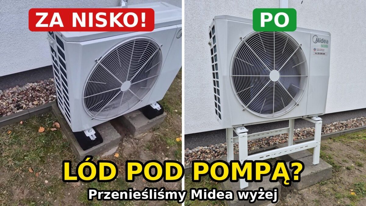 Pompa ciepła przed i po przeniesieniu wyżej – Klima-Premium