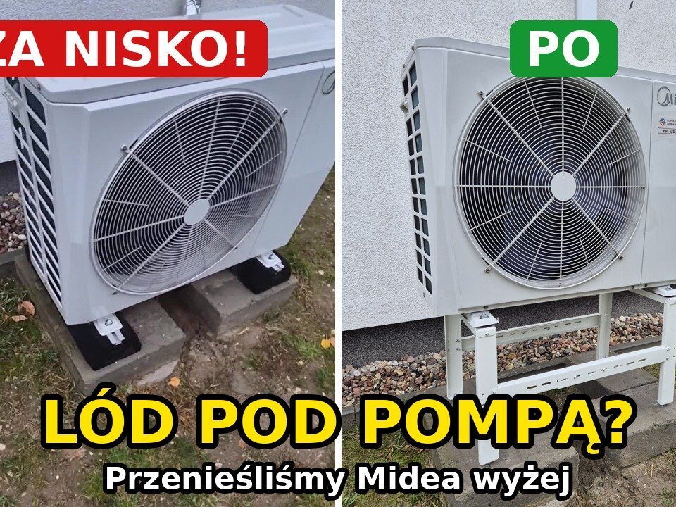 Pompa ciepła przed i po przeniesieniu wyżej – Klima-Premium
